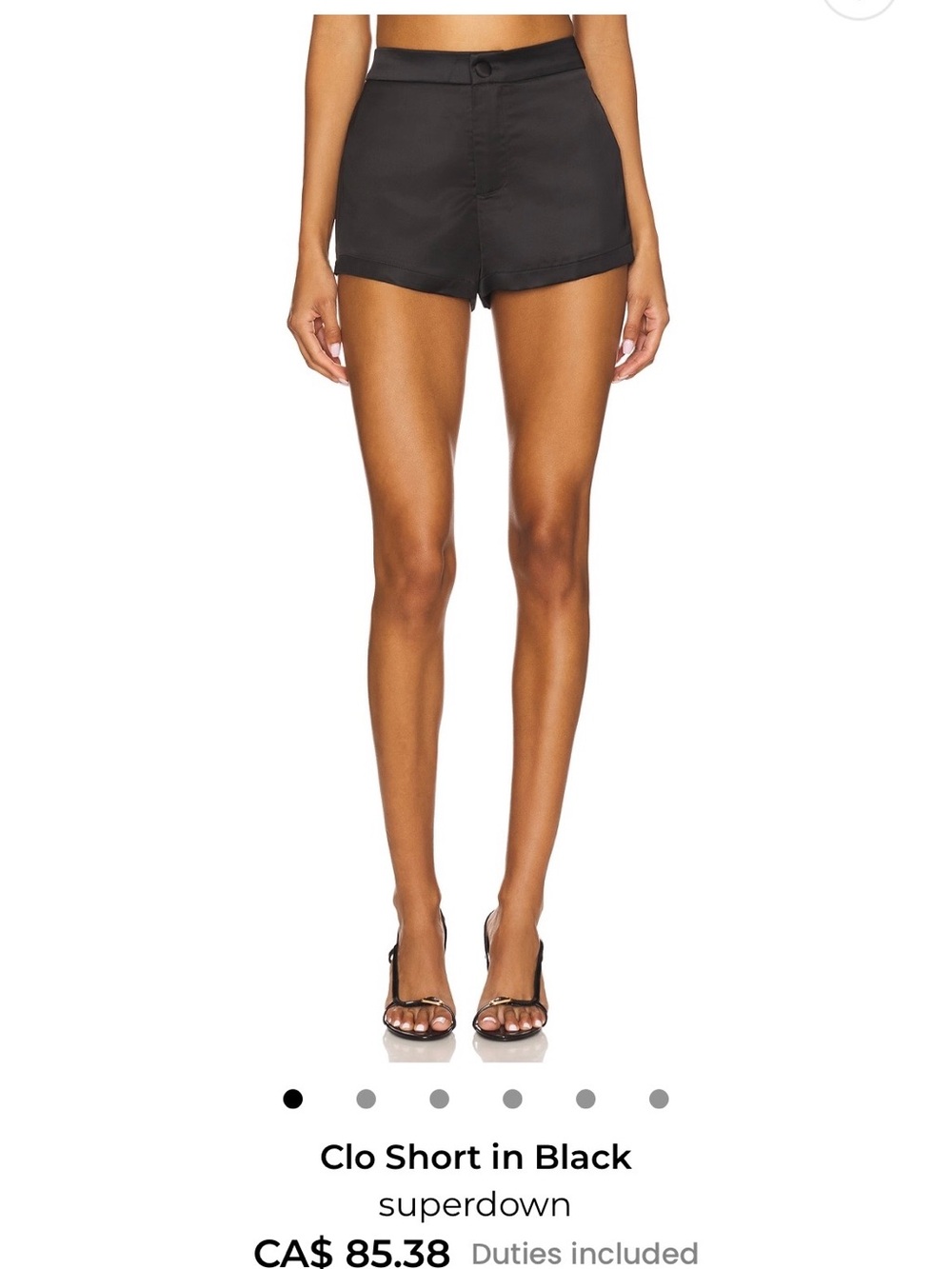 superdown (Revolve) High-Rise Black Shorts Size Small